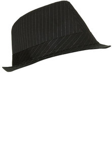 шляпа TopMan Black Pinstripe Trilby Hat