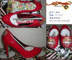 Красные лаковые туфли Ed Hardy