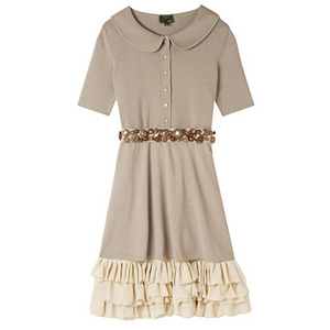 Платье из кашемира и шелка от Fendi