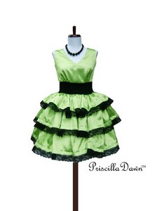 Lime Ruffles Party Dress