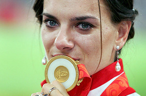 Серьги-висюльки золотые с жемчугом