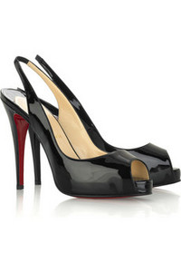 Christian Louboutin's  patent slingbacks