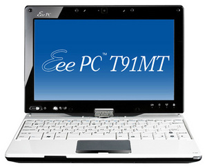 ASUS Eee PC T91MT (Atom 1330 Mhz/8.9"/1024x600/1024Mb/32Gb/DVD нет/Win 7 Home Premium/Wi-Fi/Bluetooth)