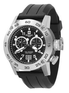 ZODIAC SWISS MADE MENS BLACK AIR PLANET WATCH ZO8100