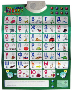 Озвученный плакат "Говорящая азбука" Знаток (буквы, звуки)