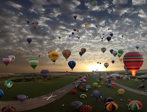 Air-balloon trip somewhere in France