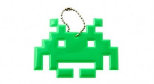 space invaders key chain