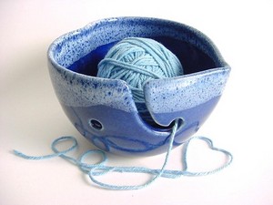 Be My Valentine Heart Yarn bowl Handmade Pottery