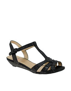 Miss KG Demi Wedge Glitter T-Bar Sandal