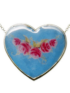 Floral Heart Pendant Necklace