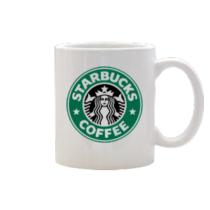 Белая чашка starbucks