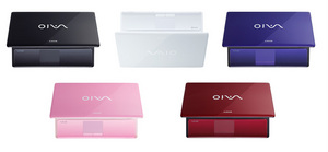 1-	Ноутбуки Sony VAIO VGN-CW ( розовый или сине-фиолетовый)
