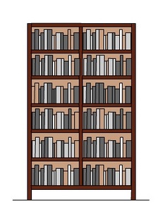 Вместительный книжный шкаф