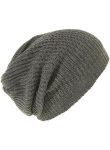 GREY KNITTED OVERSIZE BEANIE