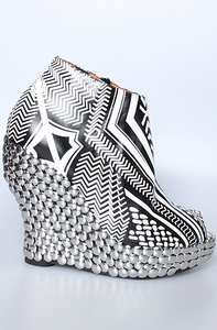 The Tick Shoe in White Tribal