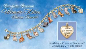 Ultimate Kitten Charm Bracelet: Engraved Jewelry Gift for Cat Lovers
