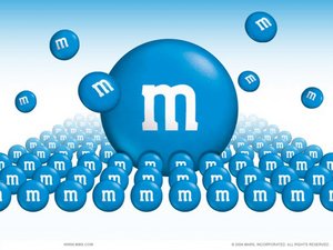 M&M's blue