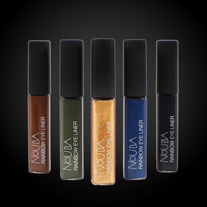 синяя подводка с блестками rainbow eyeliner nouba