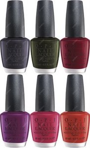 OPI красный и светло-бежевый