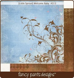 Бумага для скрапбукинга "Little Sprout Welcome Baby", Fancy Pants