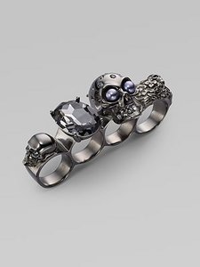 Alexander Mcqueen knuckle dustler multi ring