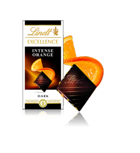 Lindt  темный шоколад с апельсином