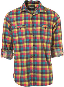 multi coloured check shirt
