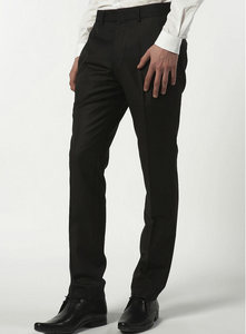 black trim skinny trousers