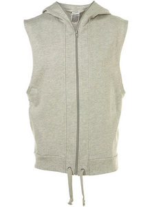 grey sleeveless hoody