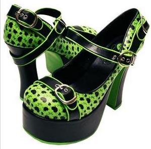 TUK Super Plat Heart Green Shoes