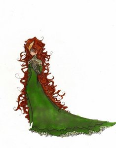 зеленое платье