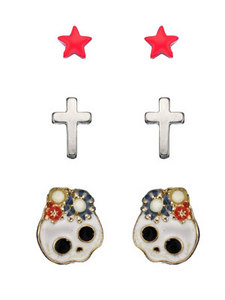 Skull Stud Earring Set