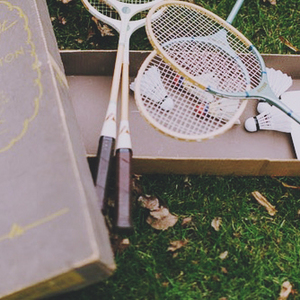 set for badminton