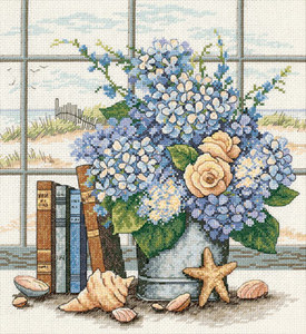 Набор для вышивки - Hydrangeas and Shells Dimensions