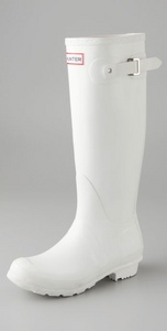 Pure White Hunter Boots