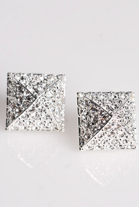 cc skye - pave stud earrings (silver)