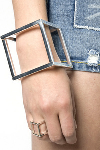 cheap monday - cube bracelet (silver)