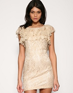 Lipsy Frill Lace Shift Dress