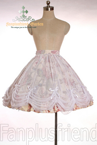 Gothic Lolita Pleated Gauze Double Layered Skirt