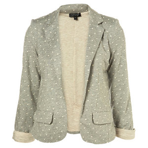 Textured Spot Shrunken Blazer