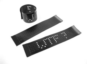 Customizable Dot Matrix Wrist Cuff - Black / Red