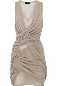 Burberry Prorsum  Gathered wrap-over mini dress