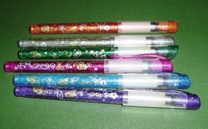 цветные ручки с блестками