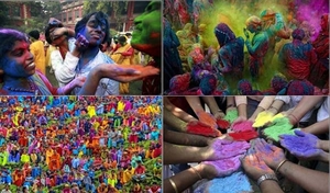 побывать на фестивали красок в Индии