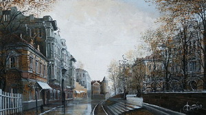 Тёплым,серым днём на бульварах нашей столицы.Одинокий путник(я) наконец-то обретёт счастье со своей детской любовью!Коль, люблю 