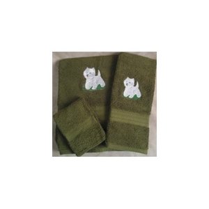 West Highland Terrier Bath Towels Set