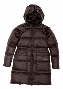 красивый НЕ черный теплый зимний пуховик по колено