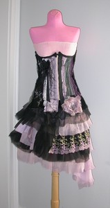 Boudoir Waspie and Skirt - Nick's Wild Rose by Tattered Rouge