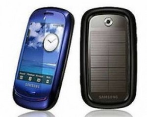 Мобильник на солнечной батарее Samsung Blue Earth