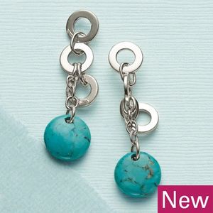 blue planets earrings